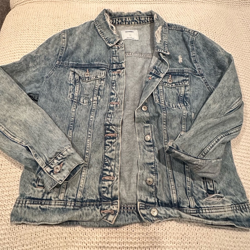 Old Navy Destructed Denim Jacket